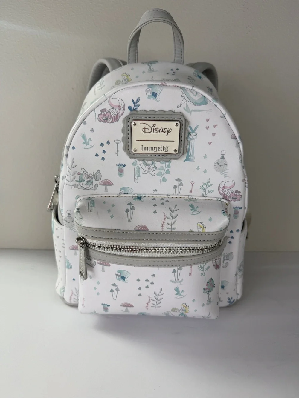 Loungefly Disney Alice in Wonderland White Floral Mini Backpack